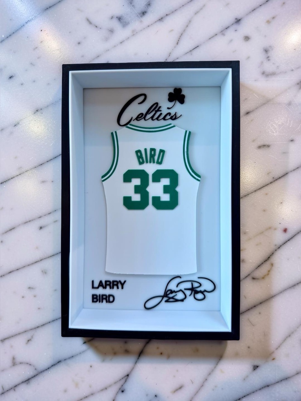 Larry Bird Jersey Display Box | Celtics Fan Gift | Basketball Wall Art